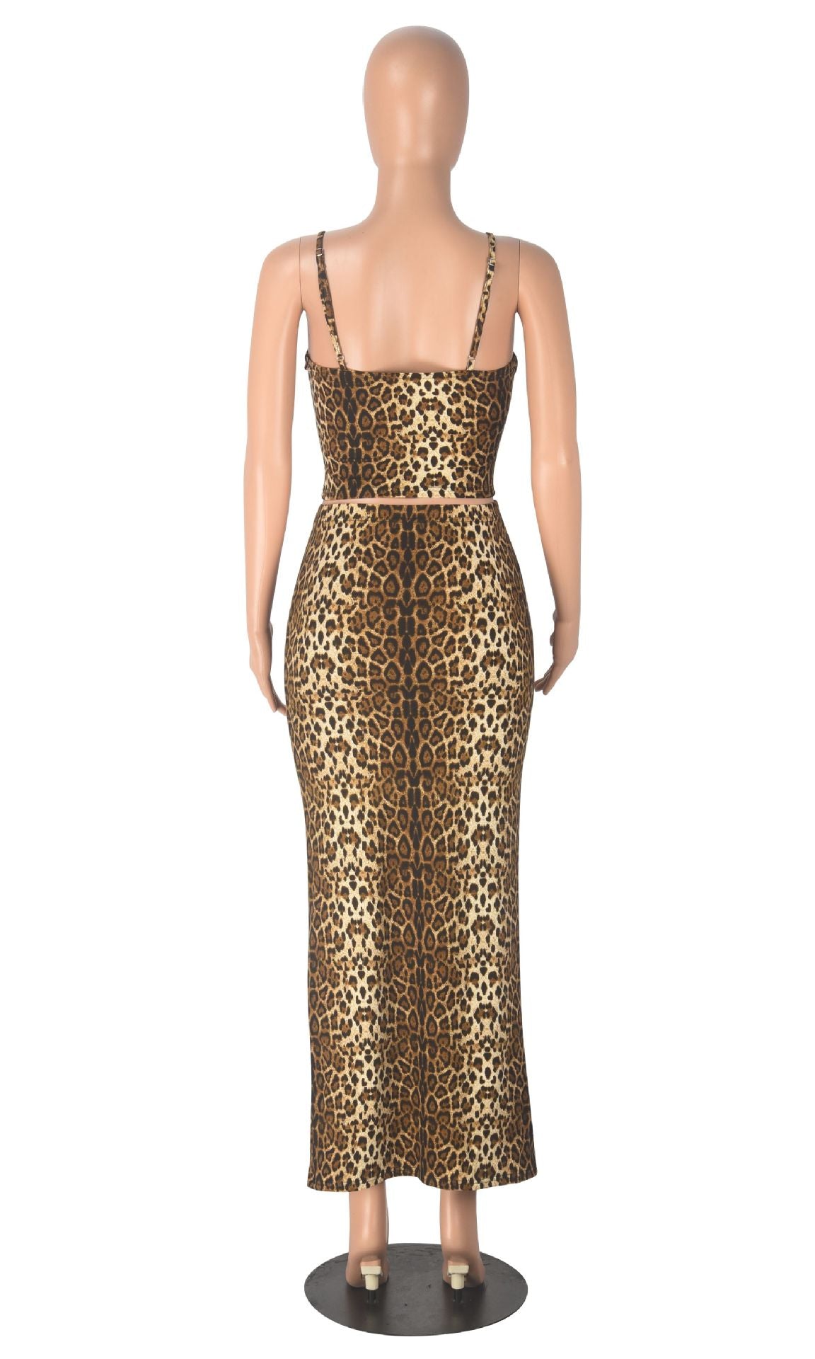 Women Spring Sexy Suspender Crop Top and Bodycon Skirt Two-Piece Set 18