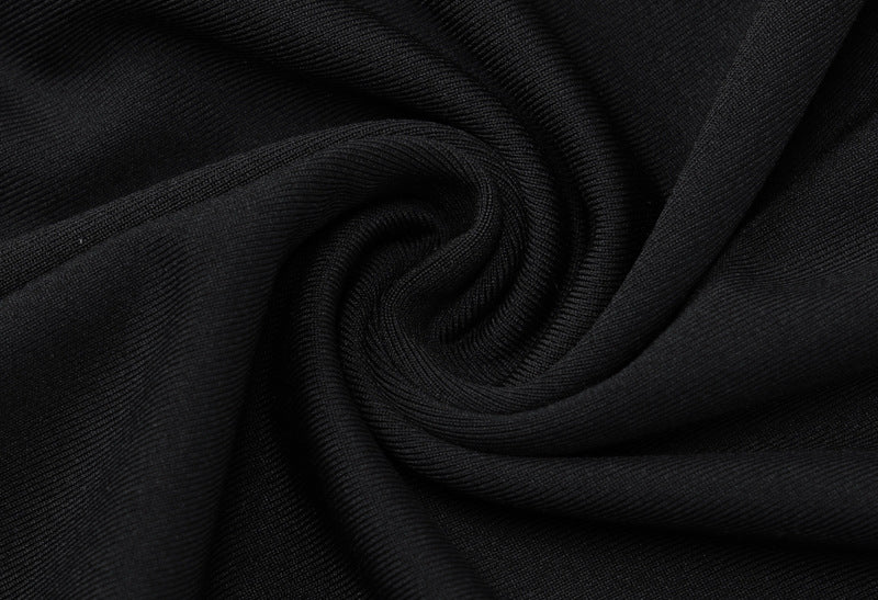 Women Long Sleeve High Neck Sexy Backless Slit Dress 15