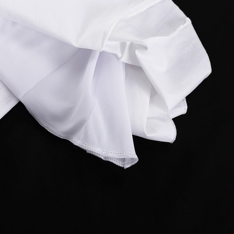 Women's Casual Cotton Turn-Down Collar 3/4 Sleeve A-Line Shirt Dress 15