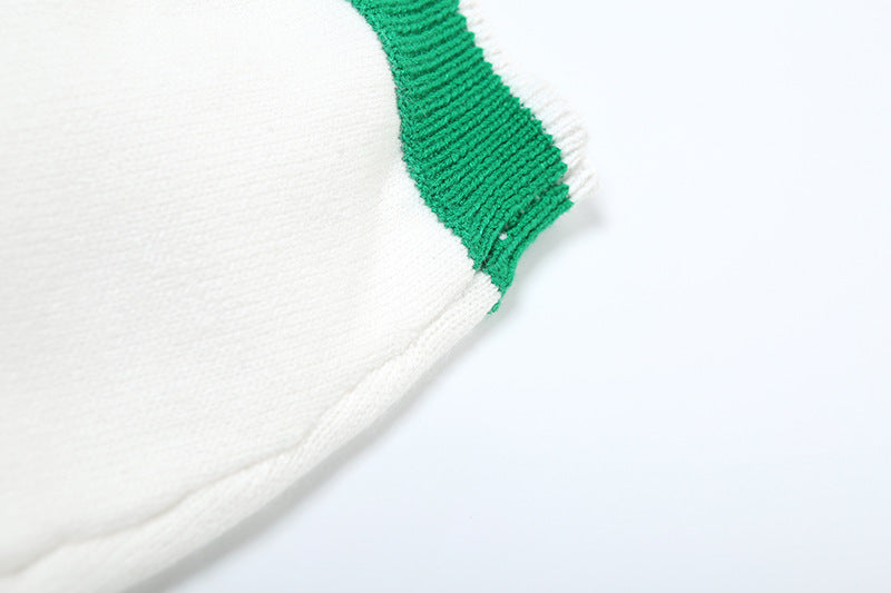 Women spring knitting Turndown Collar zipper sexy Crop Top and Bodycon Skirt two-piece set 14