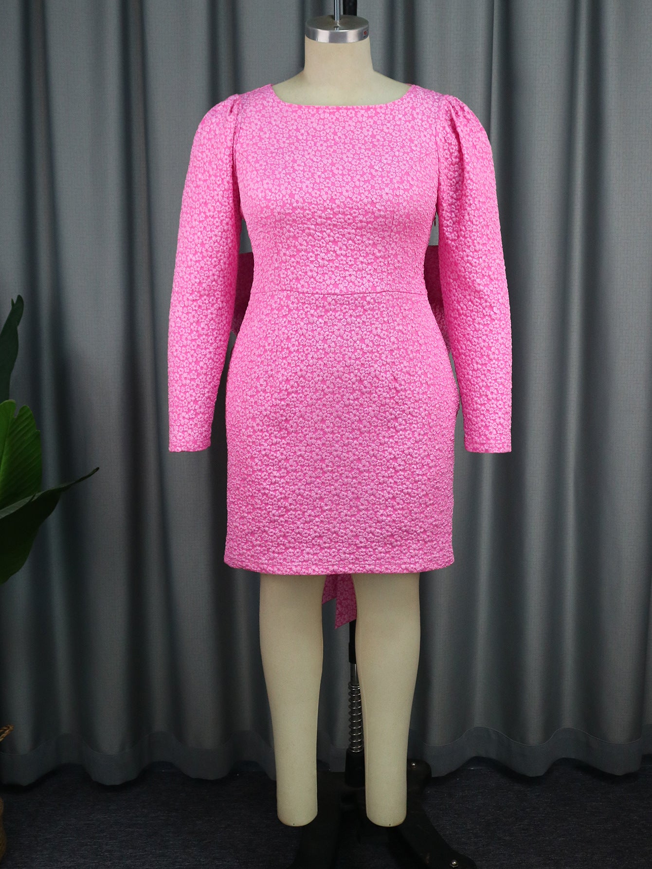 Women Elegant Long Sleeve Backless Dress 7