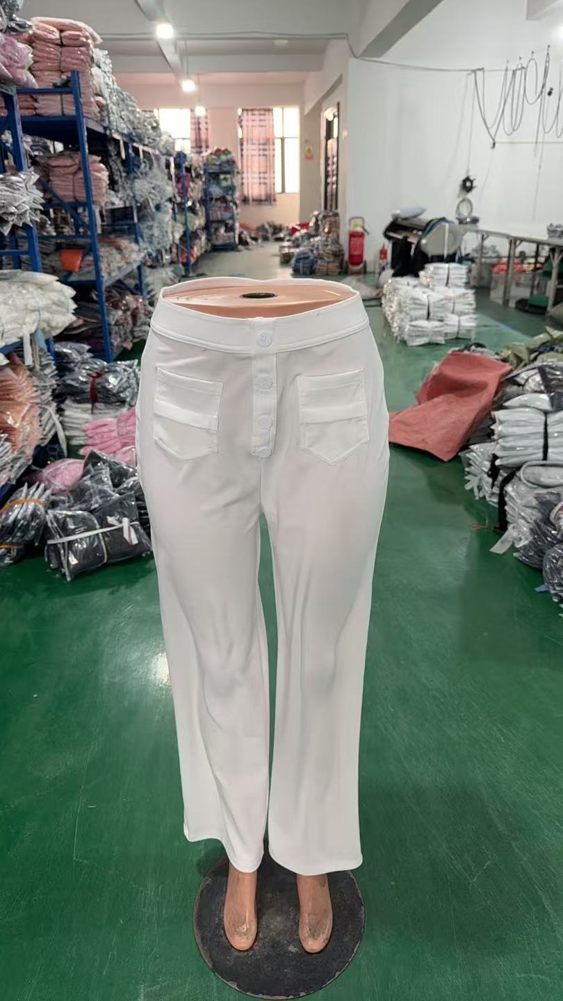 Women Casual Stretchy Pocket Pants 20