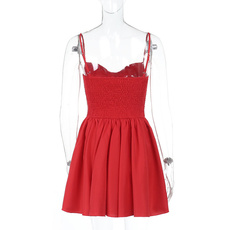 Women Spring Sexy Button Suspender Tutu Skirt 7