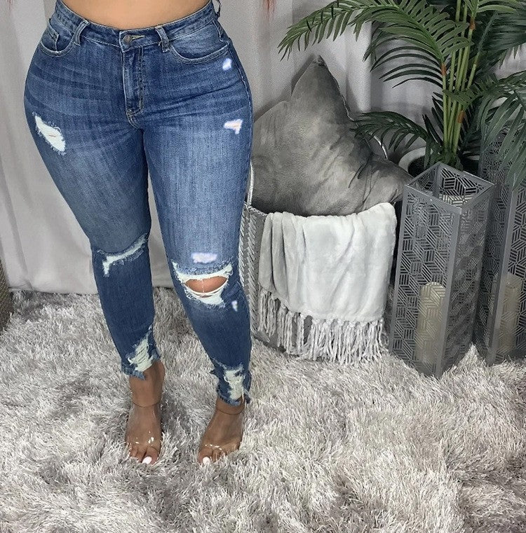 High Waist Stretch Slim Tight Denim Pants 5