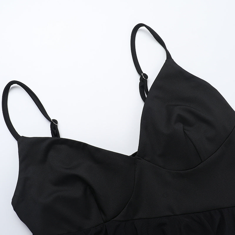 Women's Summer Sexy Straps V-Neck Slit Dress 11