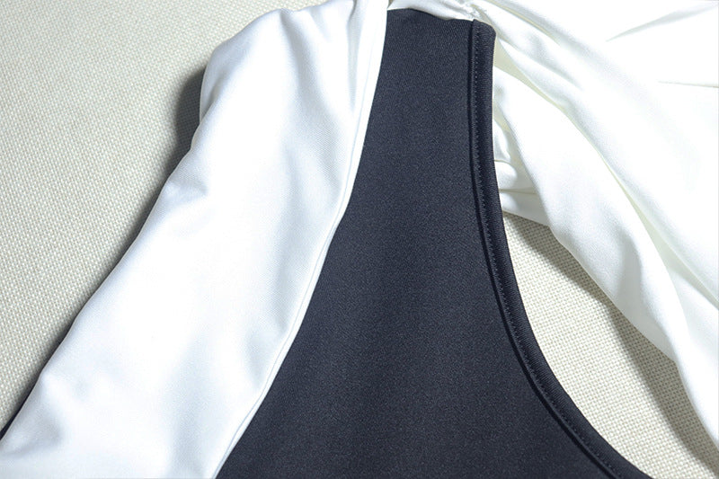 Women Solid Patchwork Sexy Sleeveless Ribbon Dress 13