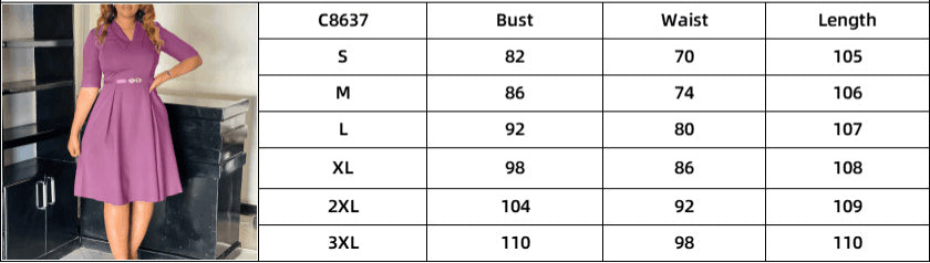 Plus-Size Women Elegant Solid Turndown Collar African Dress 12