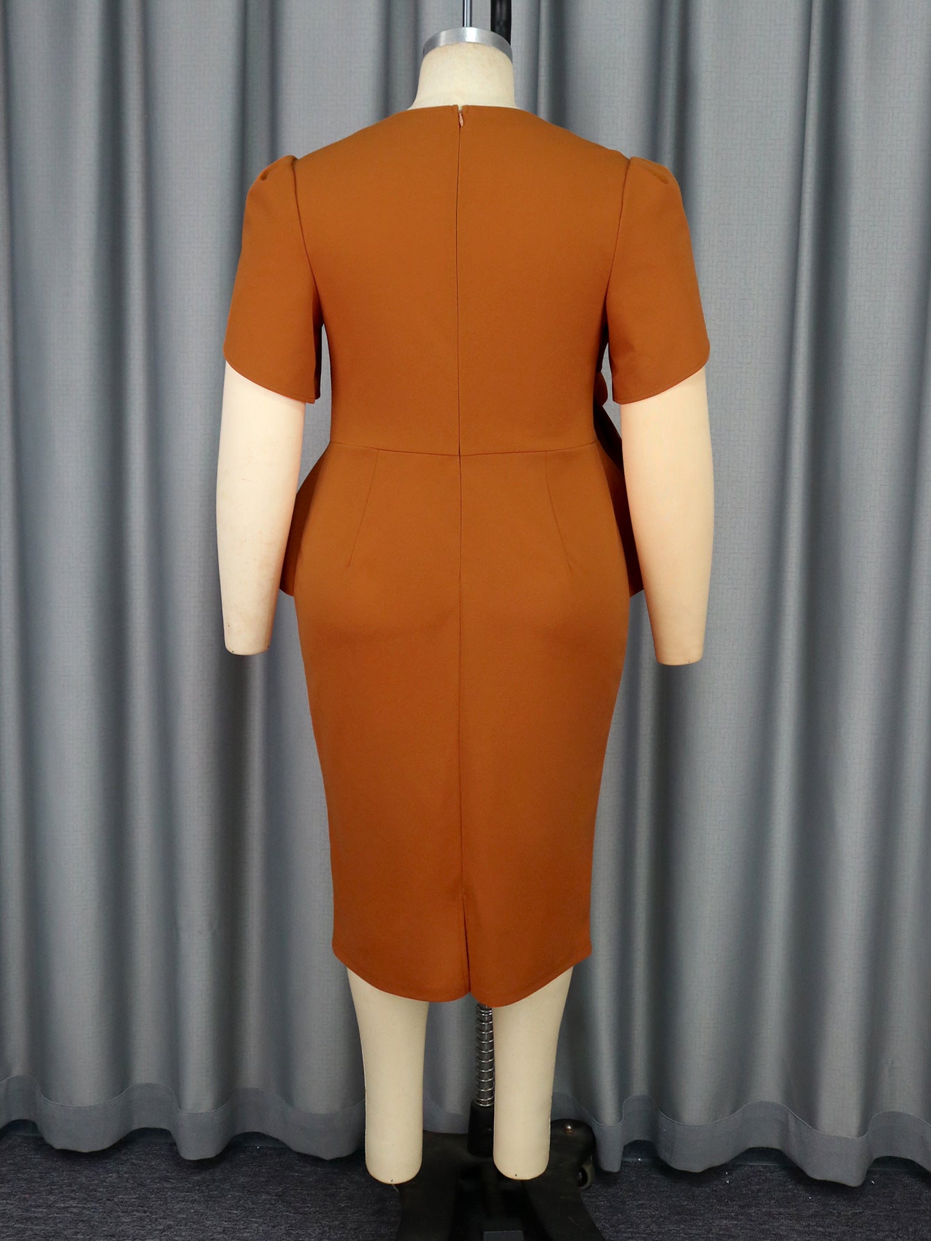 Women Elegant square collar ruffle flower bodycon Dresses 12