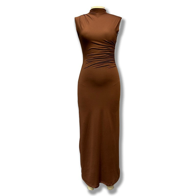 Sleeveless Round Neck Chic Casual Long dress for women 15