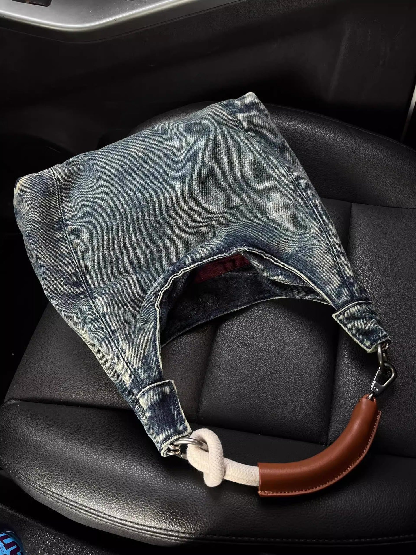 Denim Tote Bag Women's Spring Summer Casual Armpit Bag Shoulder Bag 4