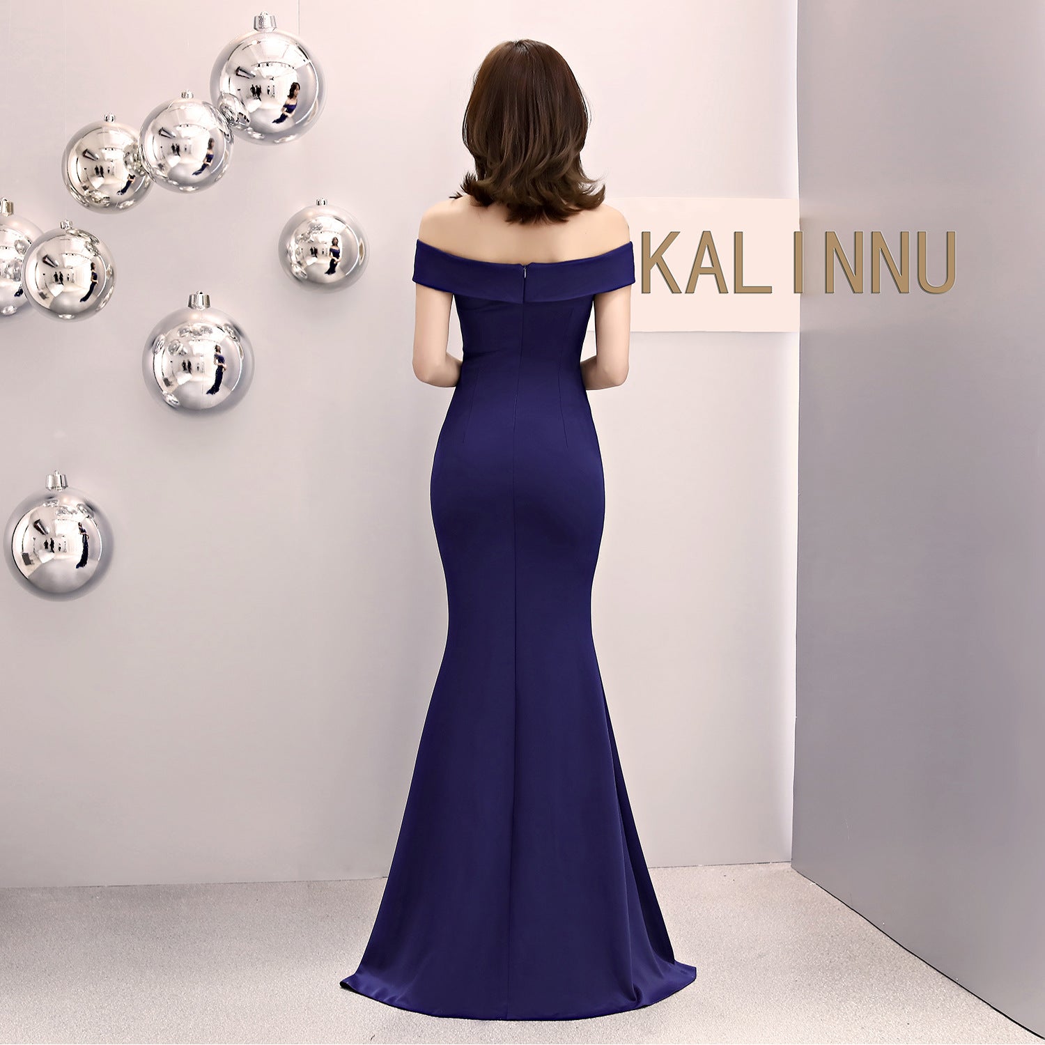 Plus Size Fat Size Beauty Off Shoulder Formal Party Evening Dress Mermaid Dress 9