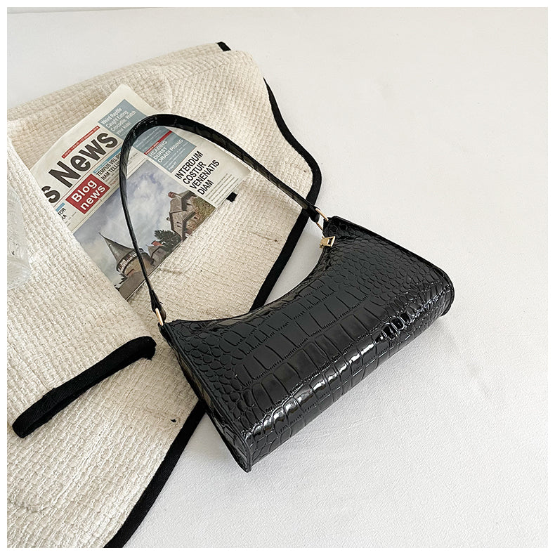 Handheld mini women's bag winter fashion shoulder bag Trendy gradient underarm baguette bag 61