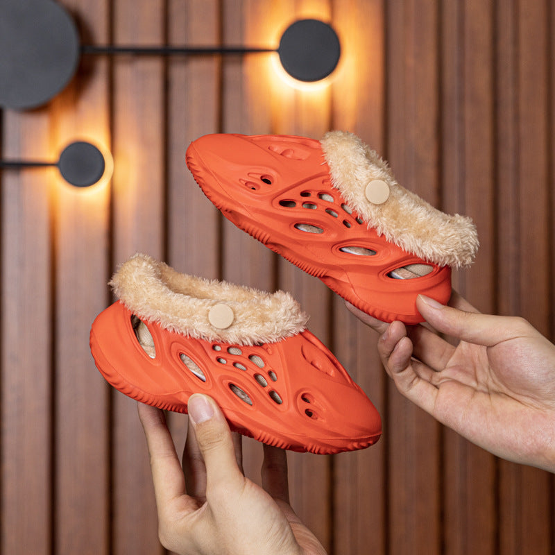 Winter Shoes Indoor Baby Furry Shoes For Boys And Girls Thick-Soled Fleece Slippers 4