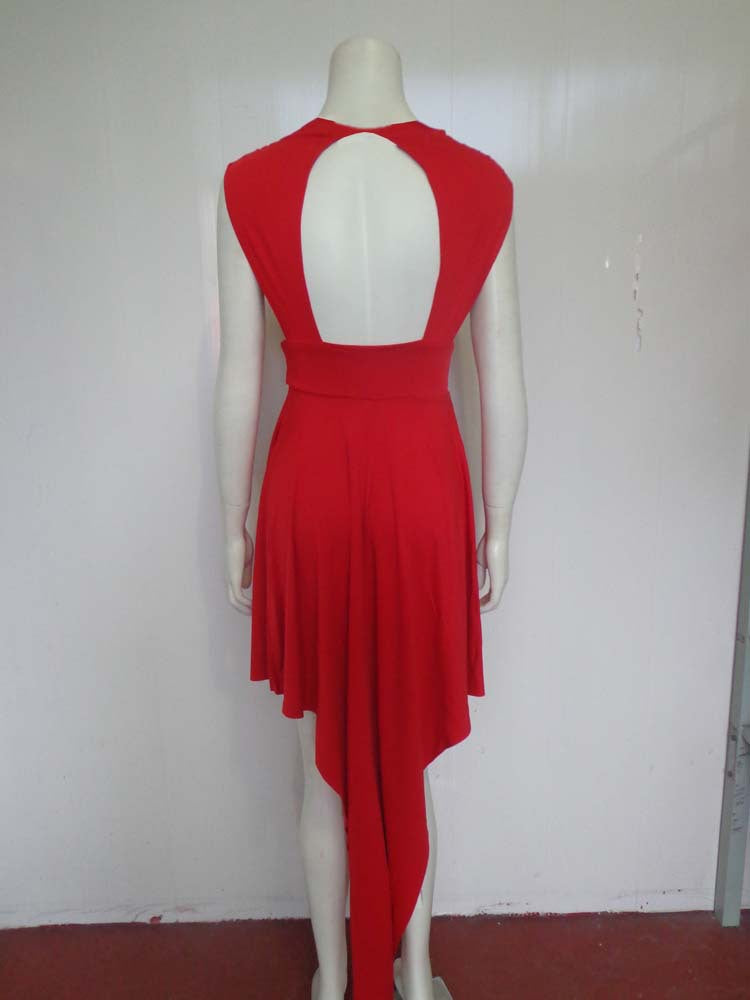 Women V Backless Irregular Sexy Dress 8