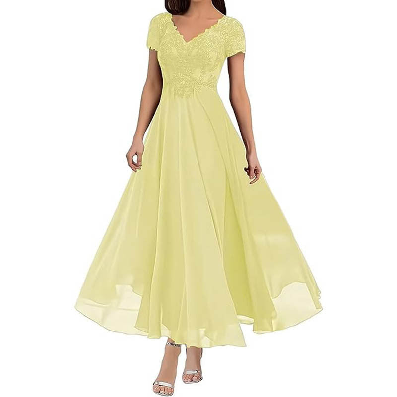 Plus Size Women V-neck Chiffon Formal Party evening dress（Processing time need 3-6 days） 24