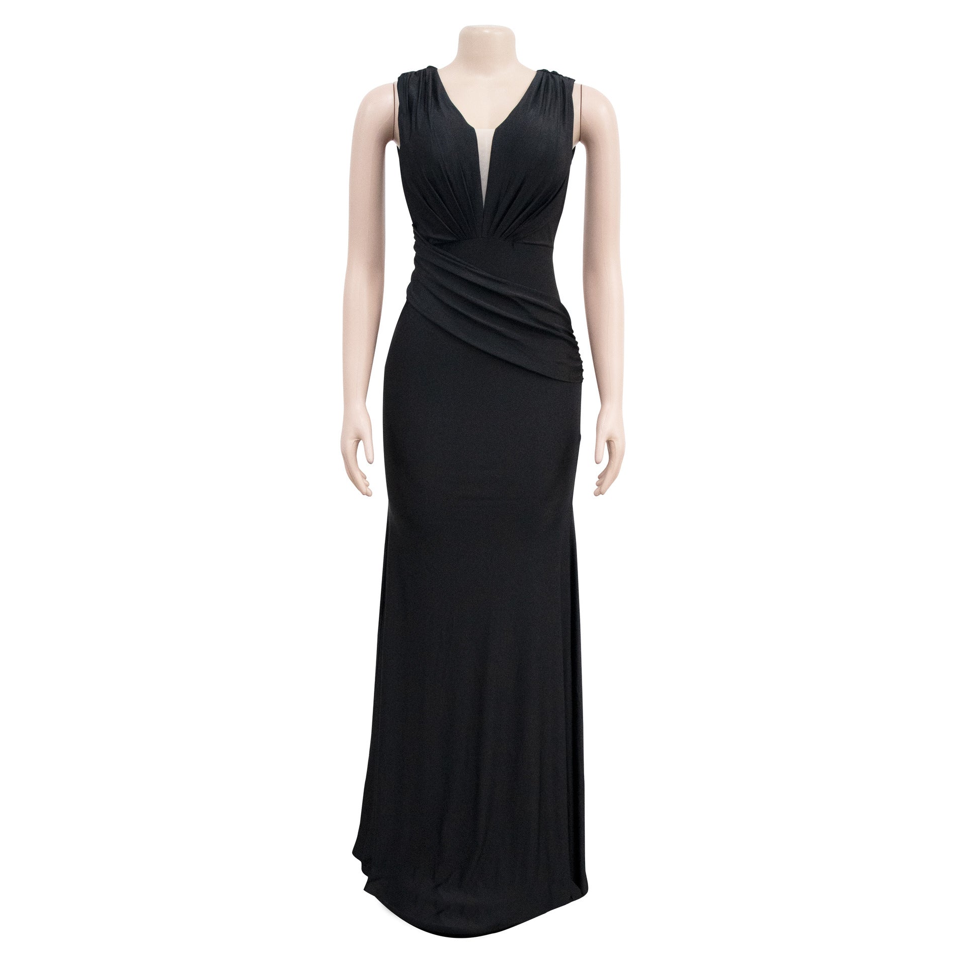 Women Solid V-Neck Sleeveless Pleated Maxi Dress 22