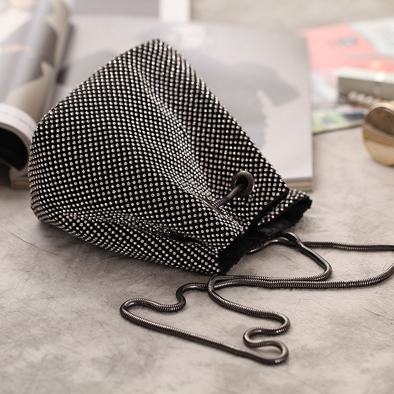 Diamond Bucket Shoulder Multi-Function Portable Evening Bag 8