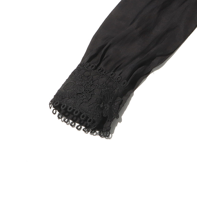 Elegant spring single-breasted shirt ruffled short skirt two-piece suit 16