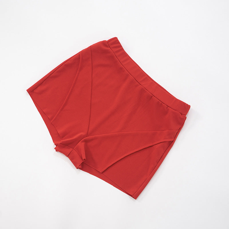 Women Summer Sexy Sport Sleeveless Zippered Tank Top with Shorts, Two-Piece Set 17