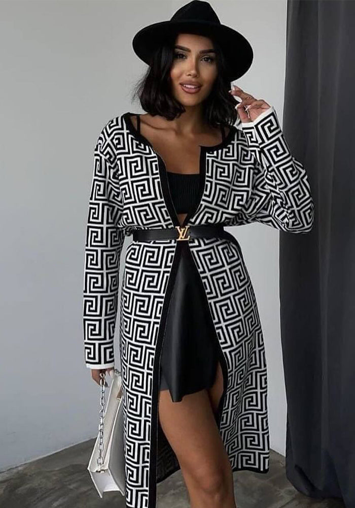 Women's Fashion Casual Long Knitting Shirt Loose Cardigan Sweater Jacket