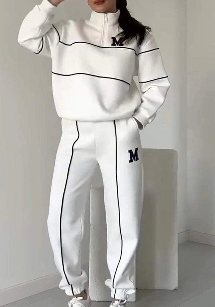 Autumn Winter Letter Long-Sleeved Top Trousers Casual Sports Suits