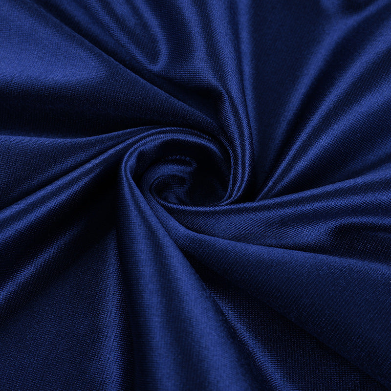 Sexy Deep V-Neck Halter Neck Low Back Satin Maxi Dress Chic Gown 17