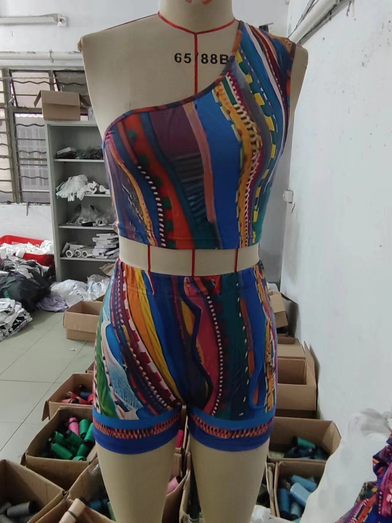 Abstract Printed Sexy Set Women 11