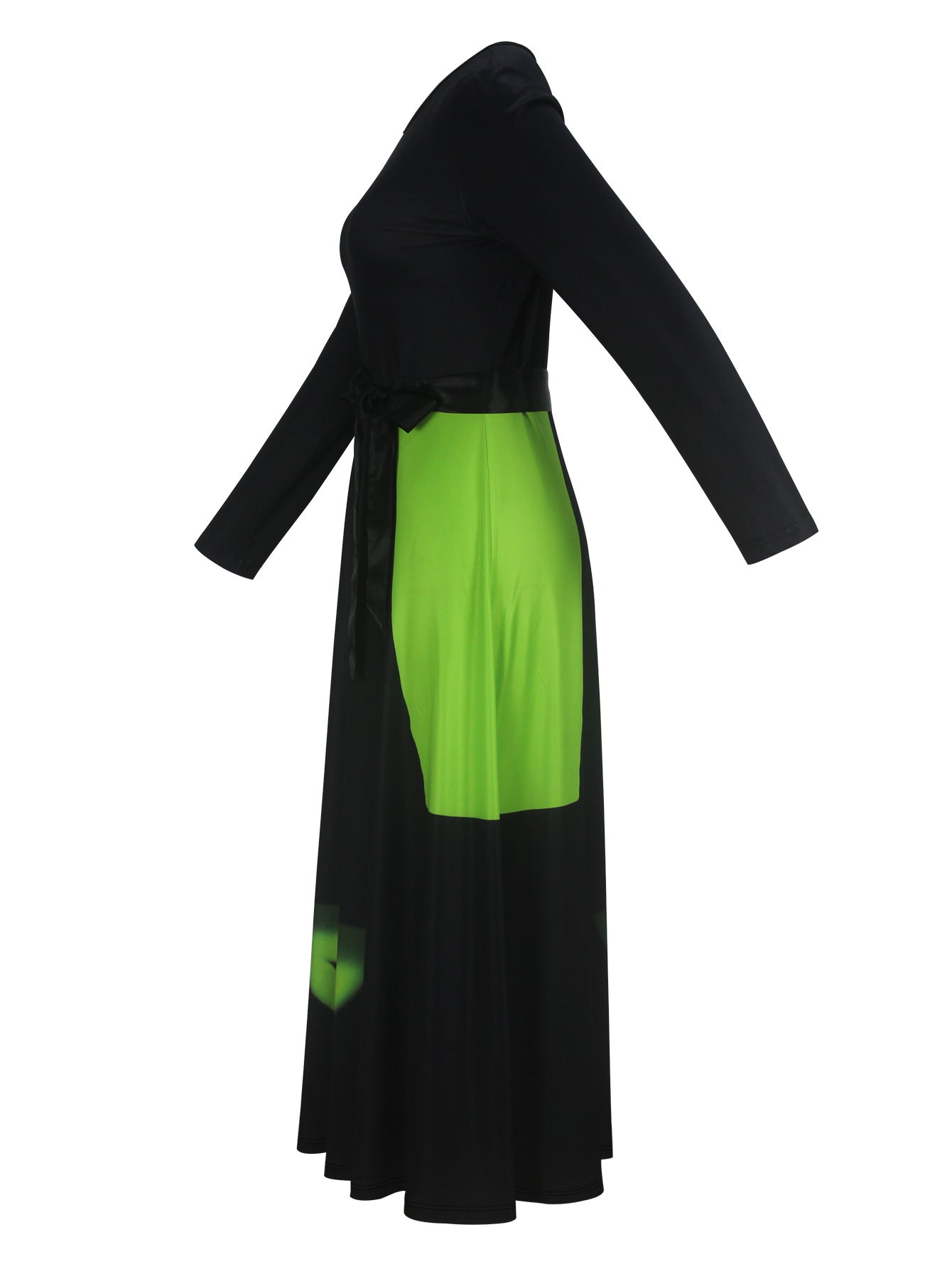 Women Halloween Witch Long-Sleeved Round Neck Dress 10