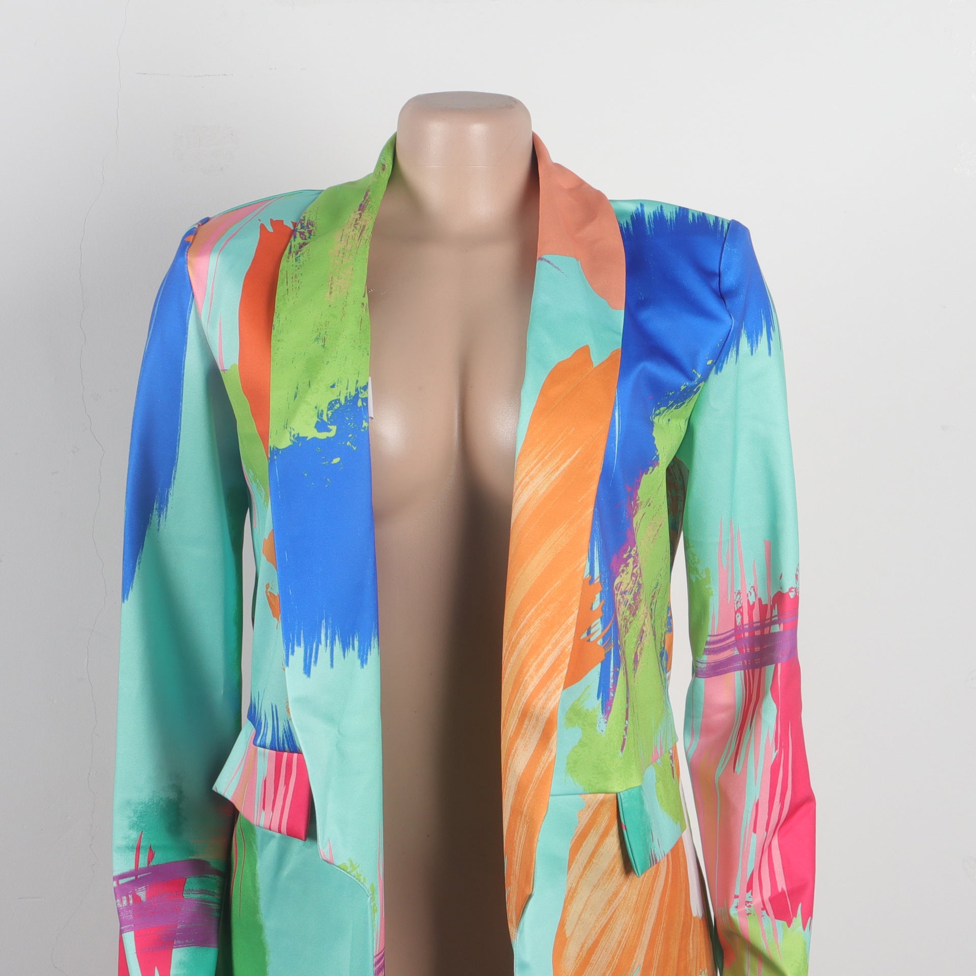 Casual Fashion Multi-Color Print Fashion Blazer Top 25