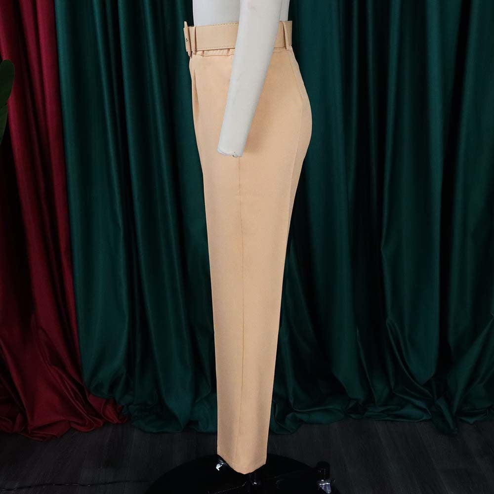 Women's Spring And Summer High Waist Casual Pants Slim Fit Set Career Women's Trousers Autumn Professional Pants 30