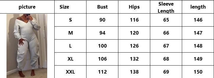 Jumpsuit Women's V-Neck Sexy Long Sleeve Sport Jumpsuit 16