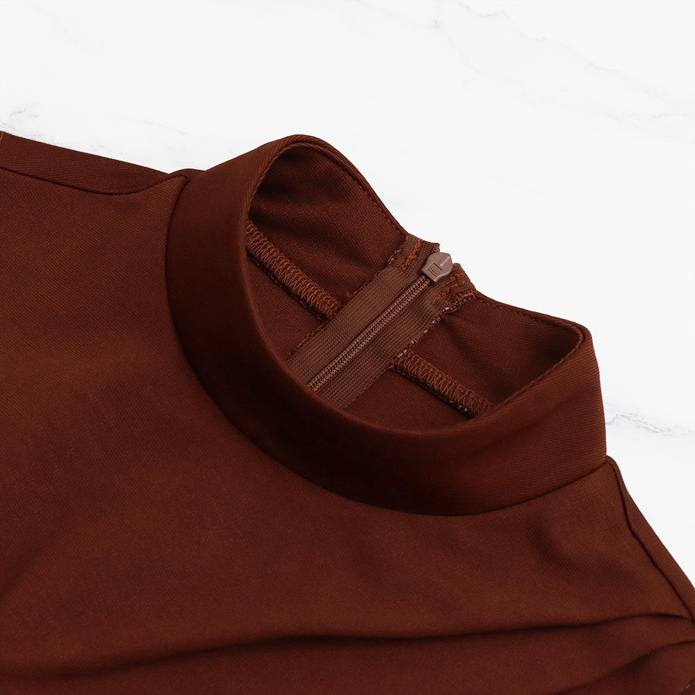 Women Round Neck Sleeveless Lace-Up Solid Patchwork Dress 8