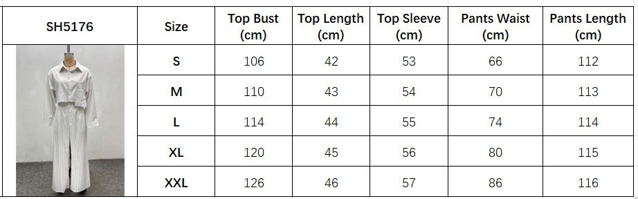 Plus Size Women African Stripe Turndown Collar Shirt Casual Wide Leg Pants Two Piece Set 8