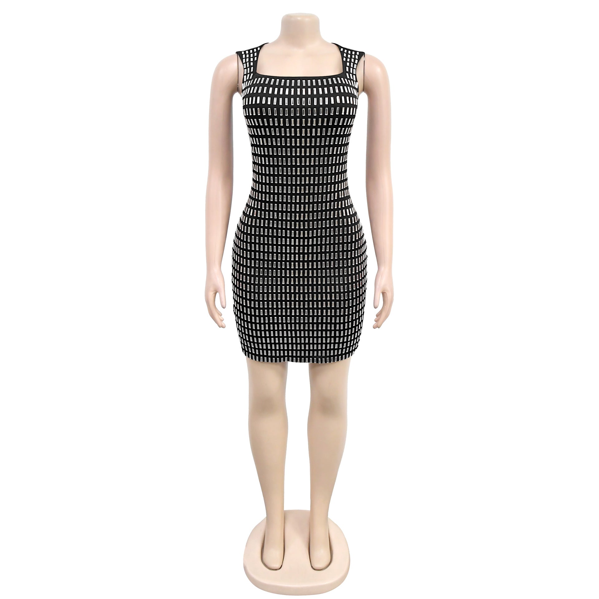 Women's Sexy Beaded Slim Strap Dress 4