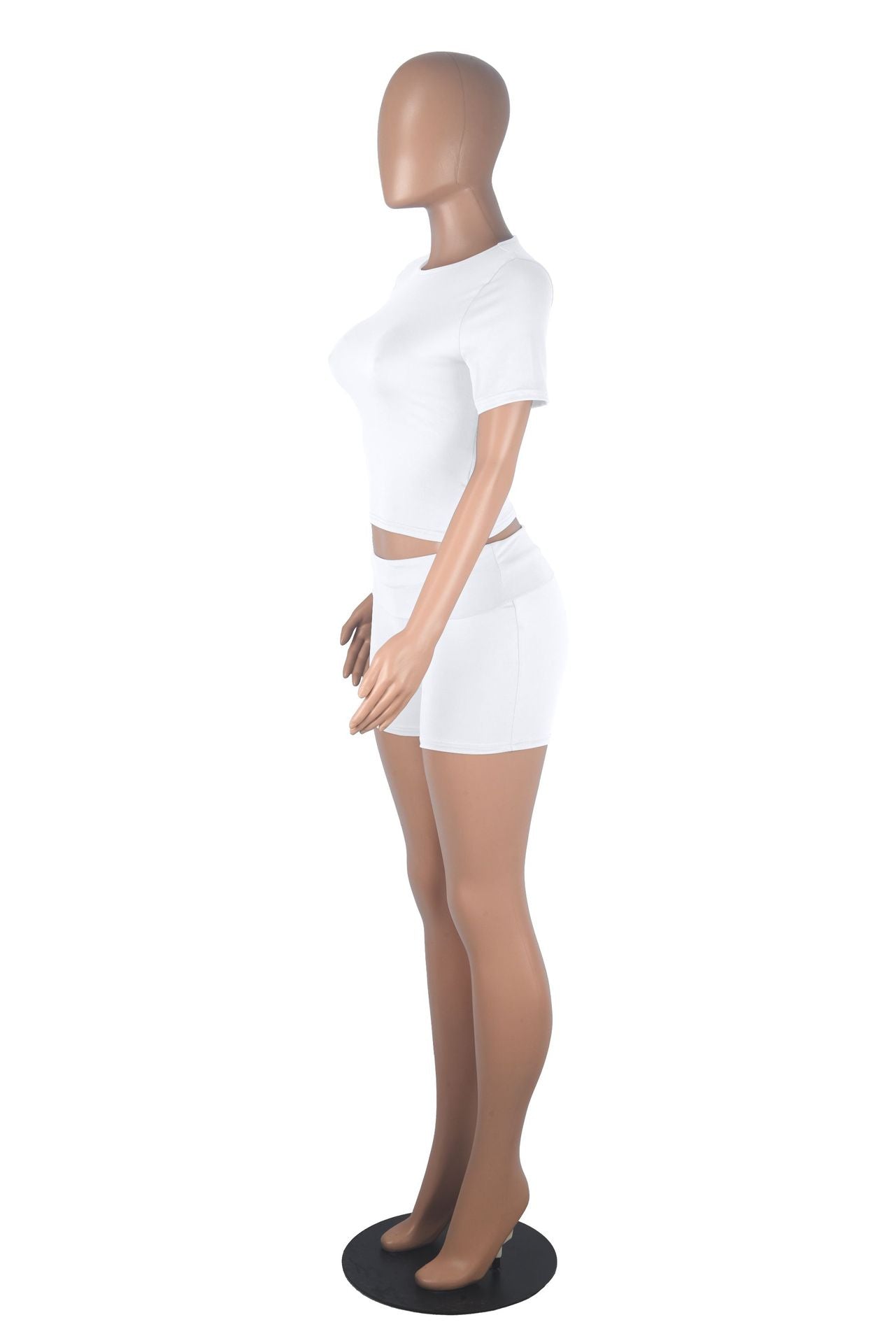 Women short-sleeved round neck top and shorts two-piece set 13