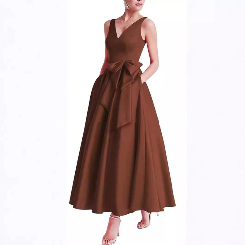 Women V-Neck Sleeveless Elegant Maxi Dress（Processing time need 3-6 days） 28