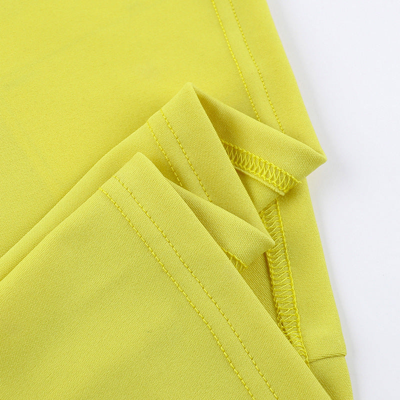 Sexy V-Neck Fake Pocket Summer Slim Waist A-Line Dress 17