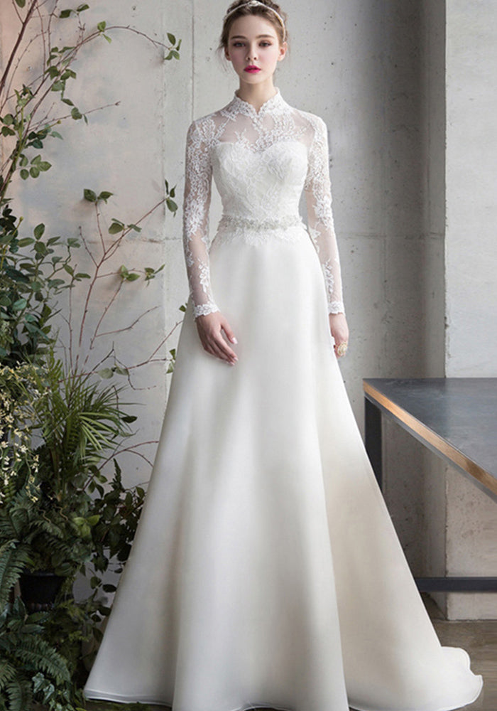 Women Long Sleeve Lace Formal Party Evening Dress