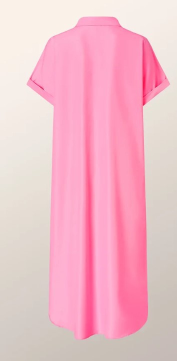 Summer Short Sleeve Solid Color Printed Abstract Shirt Dress 16