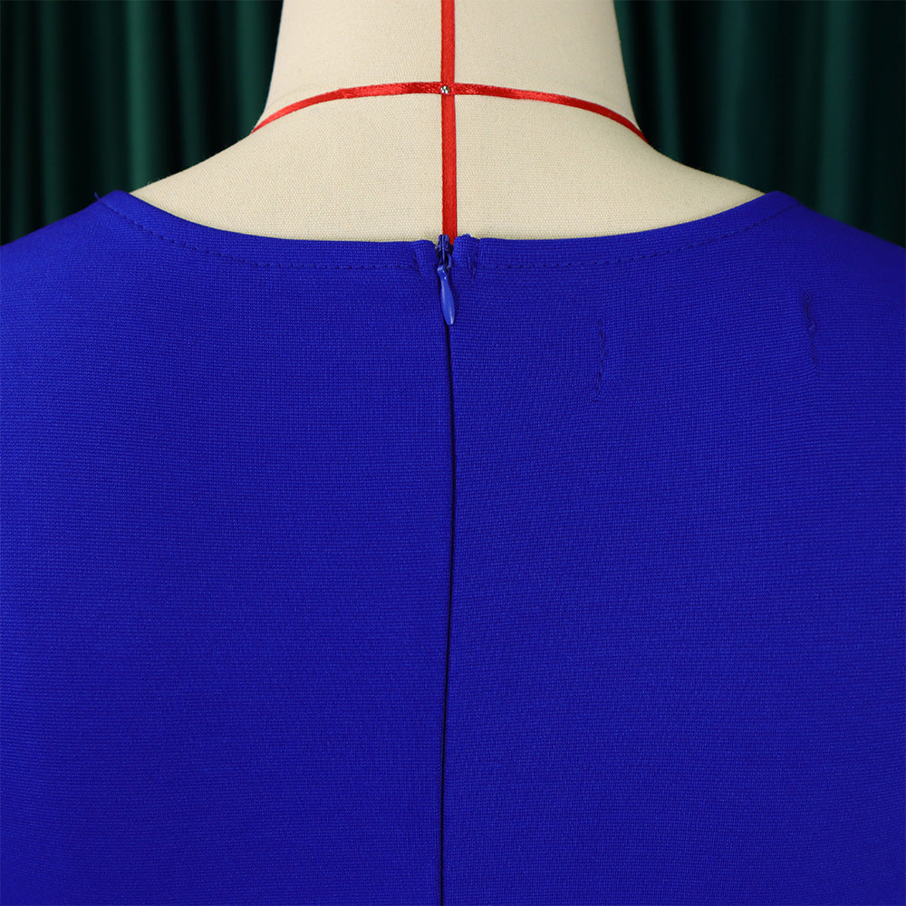 Women's V Neck Chic Bodycon OL Career Africa Plus Size Dress 29