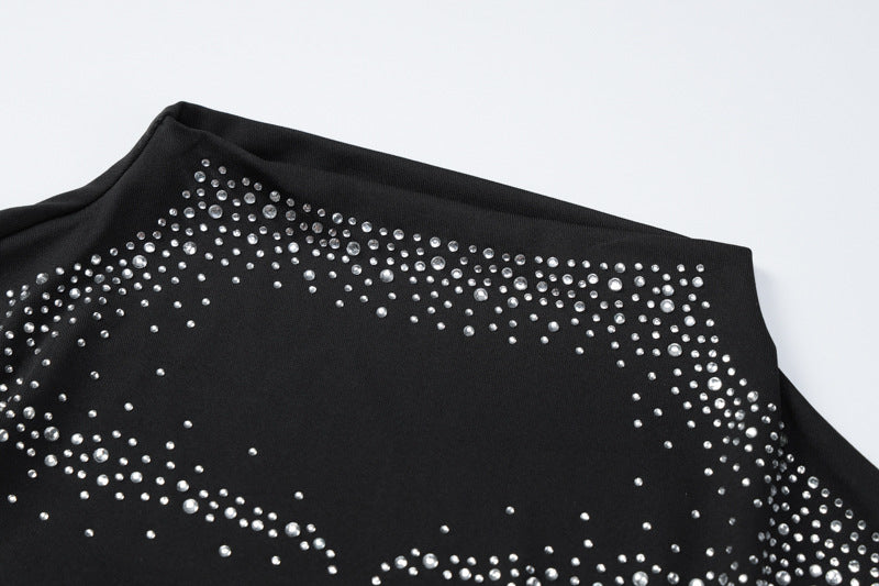 Women's Fall Fashion Sexy Beaded Tight Fitting Long Sleeve Bodycon Dress 12