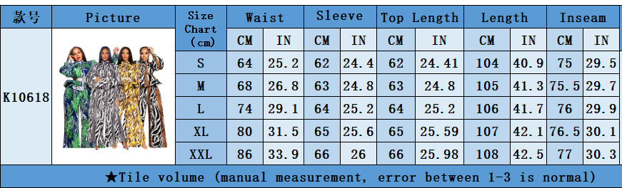 Women Lantern Long Sleeve Top and Wide Leg Pants Printed Casual Two-piece Set 11