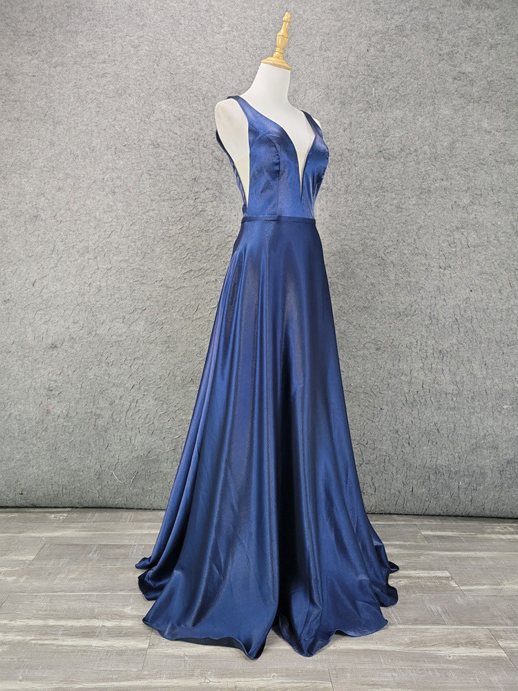 Straps Deep V Sexy Chic Formal  Party Dress A Swing Evening Dress（Processing time need 3-6 days） 9