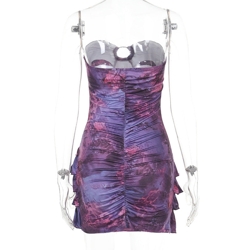 Women Summer Strapless Cake Sexy Mini Dress 9