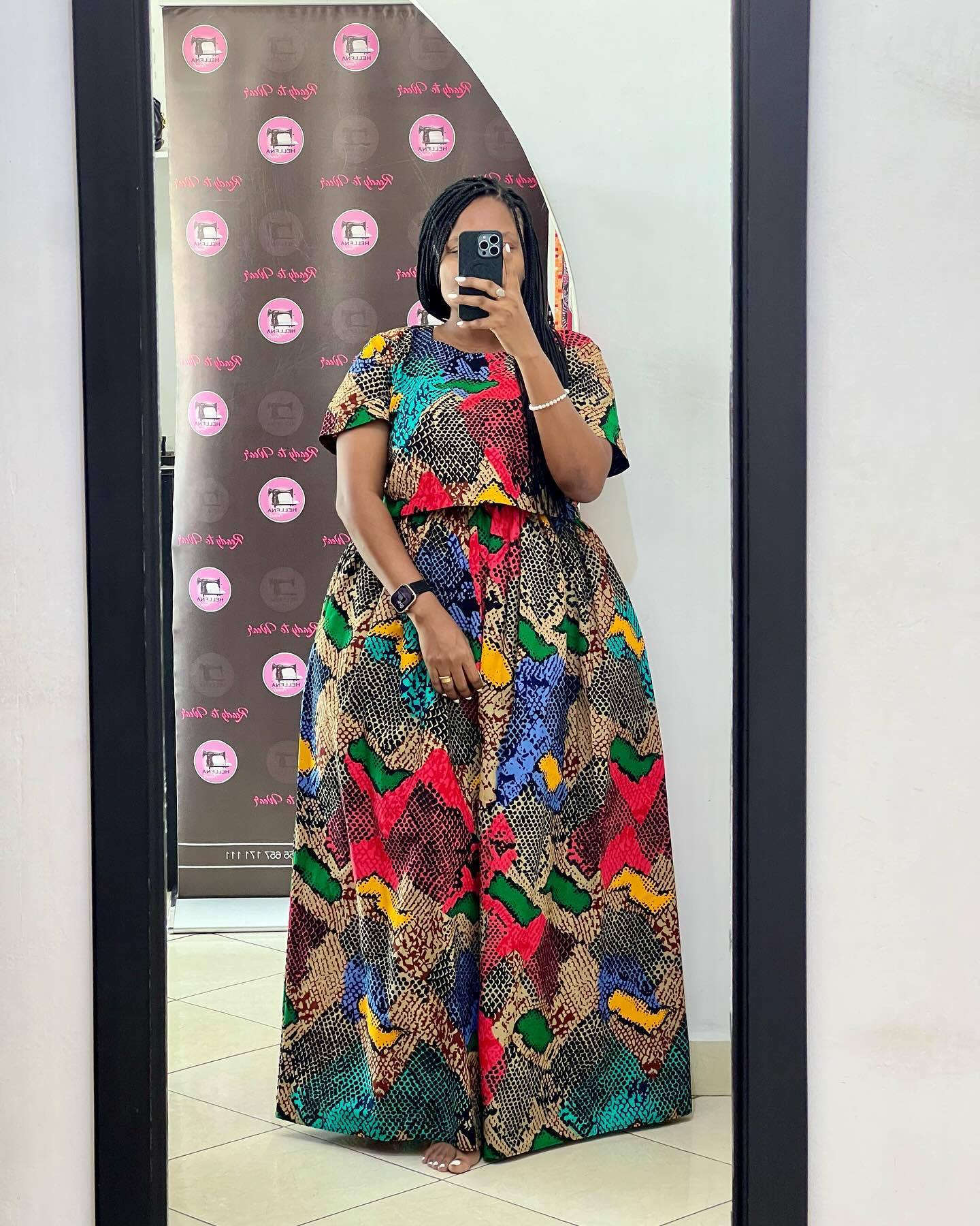 Women Sexy Printed Top and Loose Wide Leg Pants Two-piece Set 9