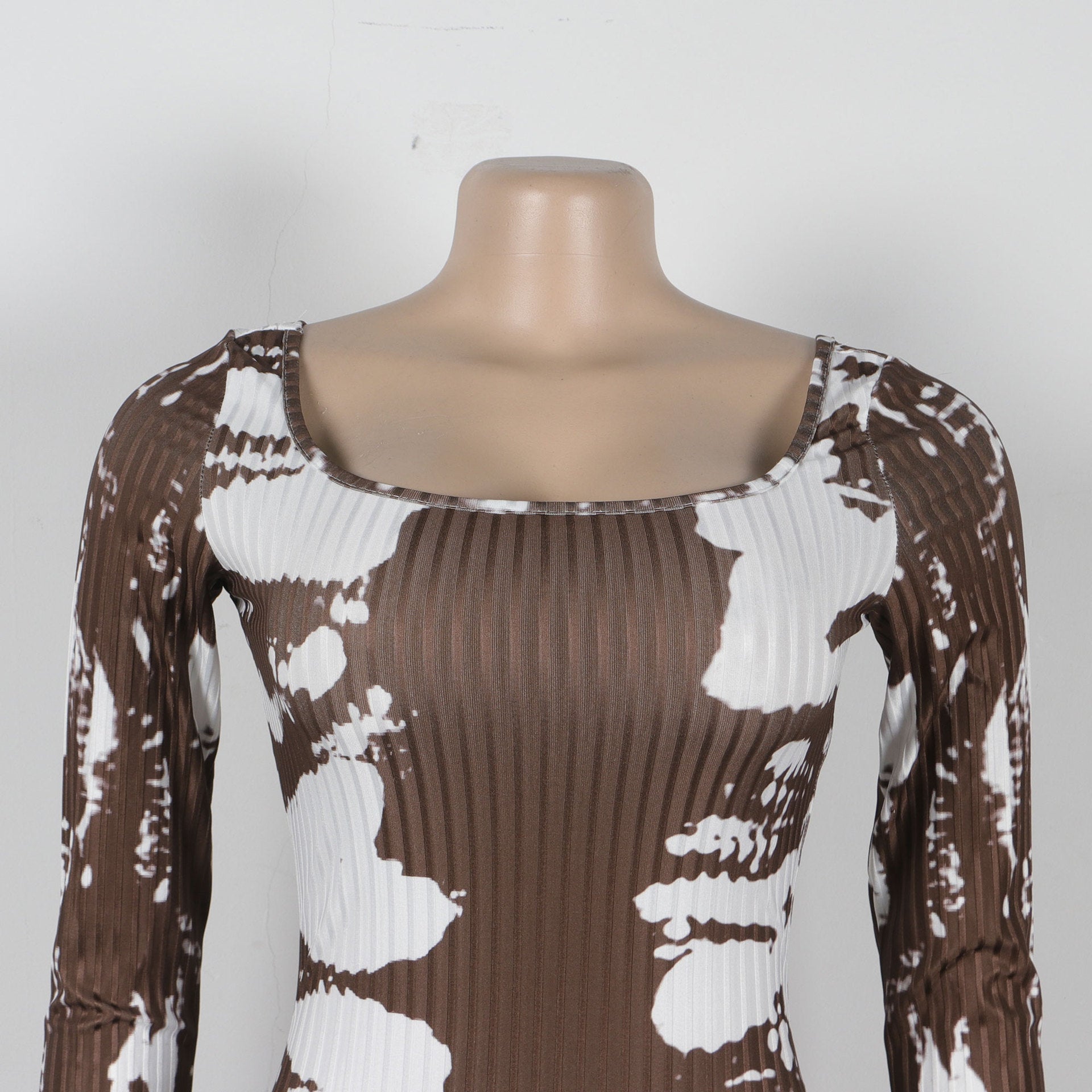 Sexy Printed Back Slit Tight Fitting Bodycon Dress 31