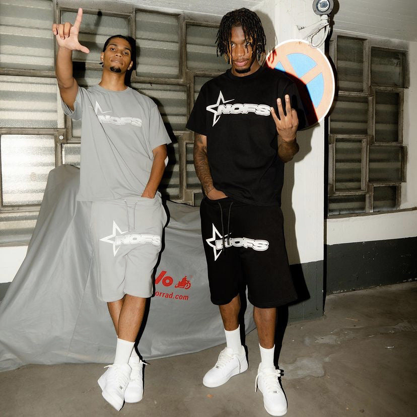 Men short-sleeved Letter print Top and Shorts 5