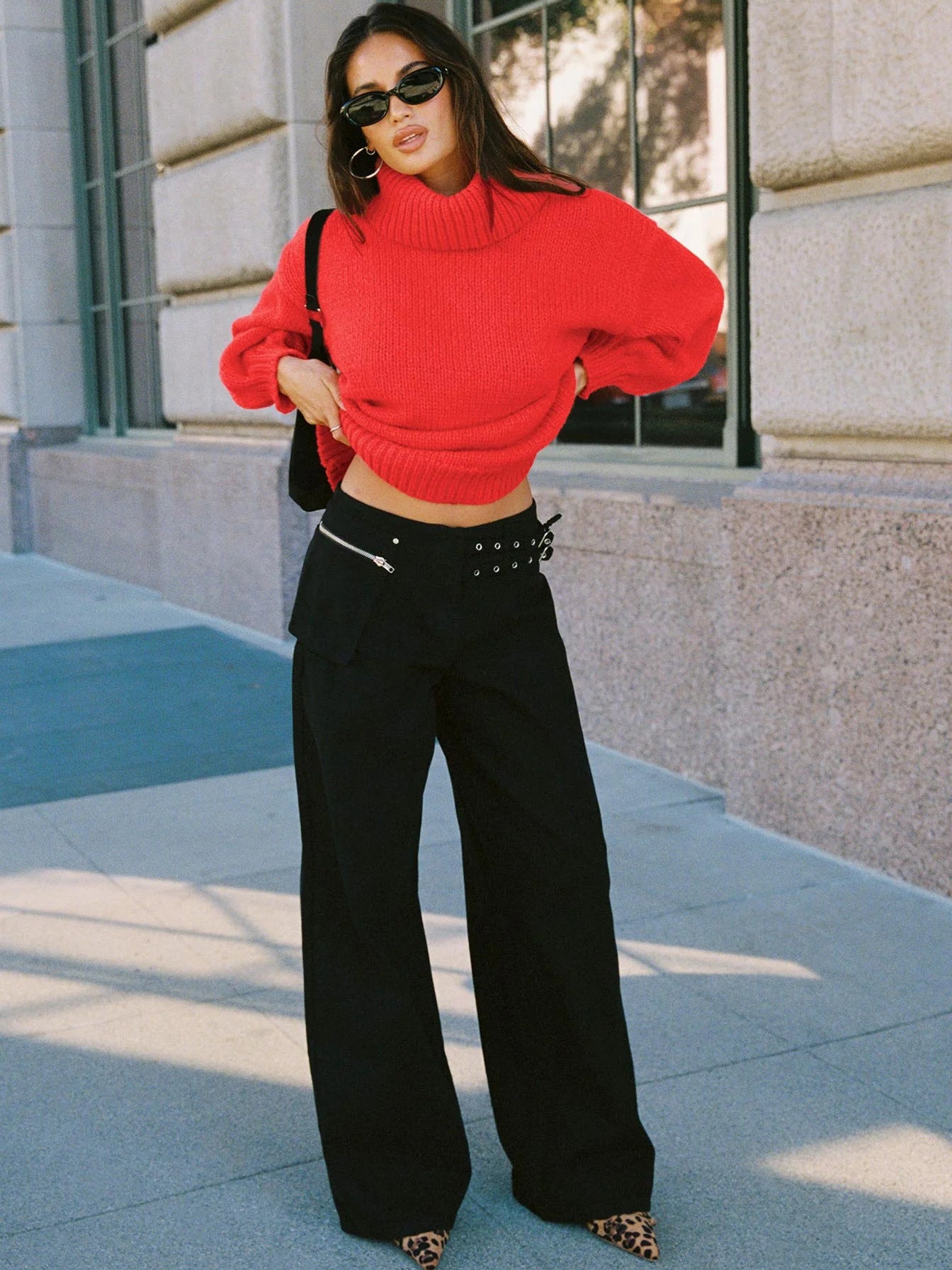 Women Style street side pocket loose Pants 8