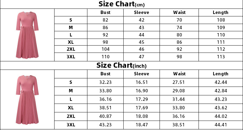 Plus Size African Women Autumn Elegant Solid Pleated Dress 21