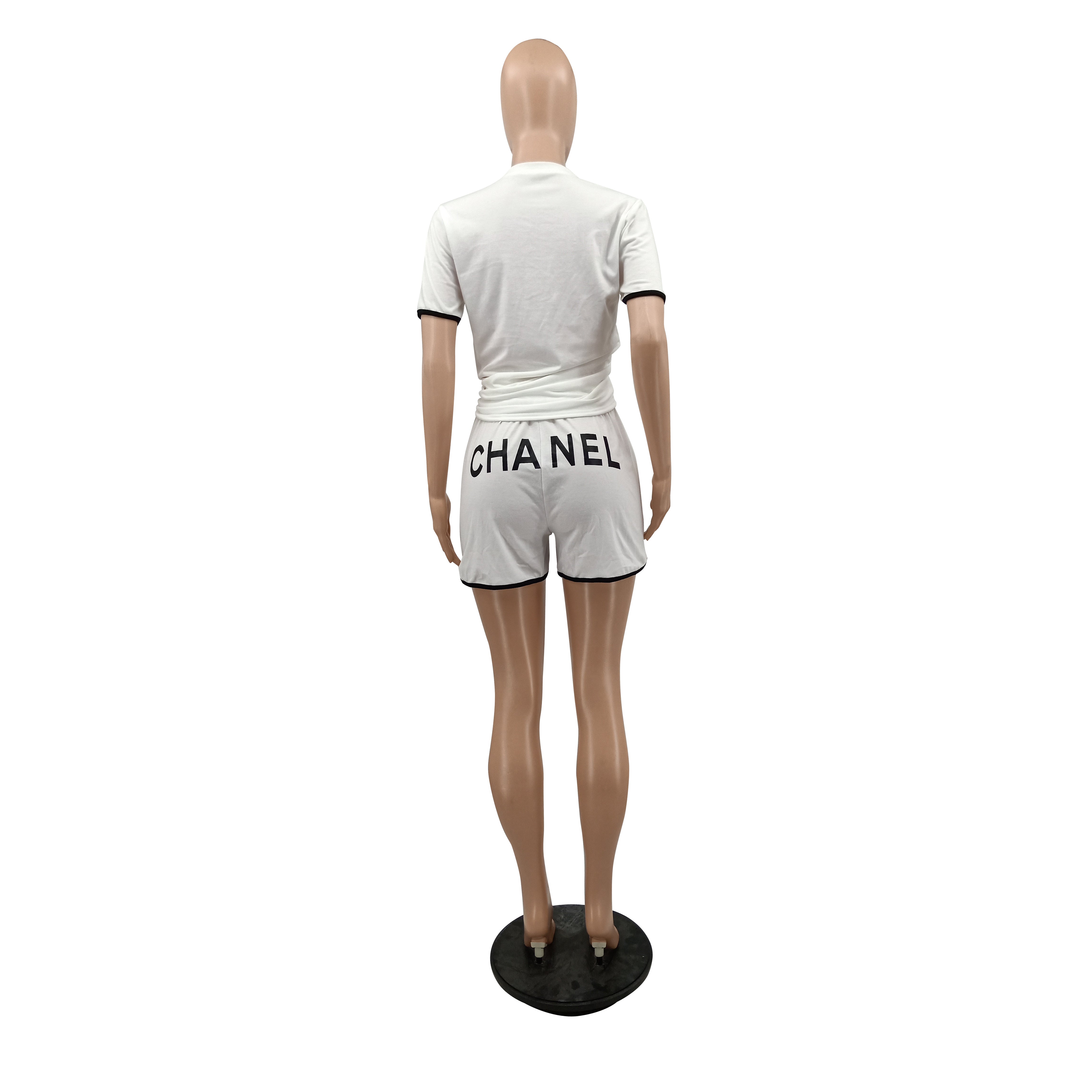 Women's Summer Elegant Chic Casual Fashion High-Quality Cotton Two-Piece Shorts Set 8